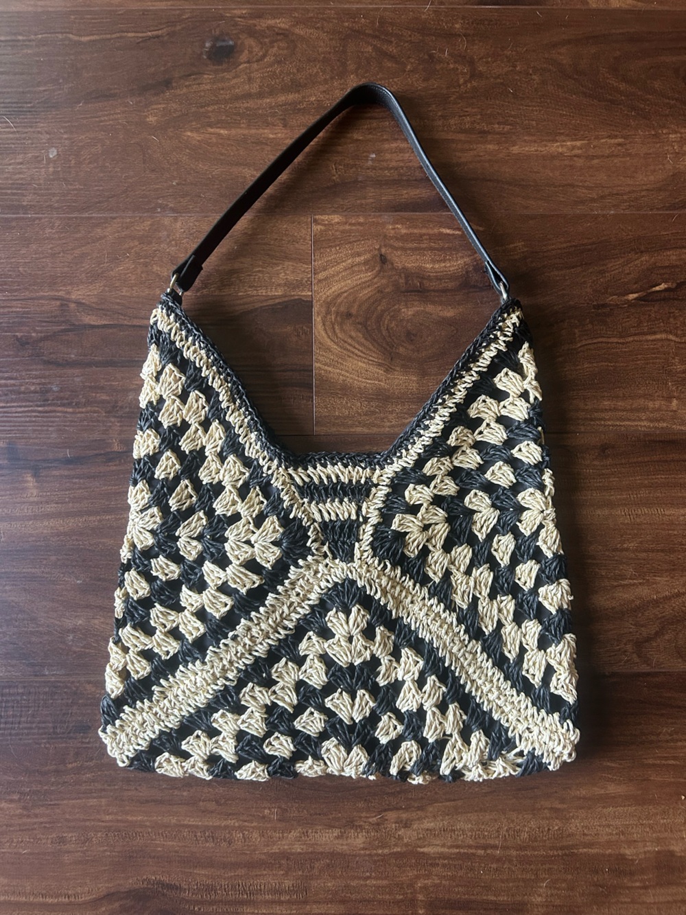 Vintage Crochet Macrame Shoulder Bag - Commense - Picture 4 of 11